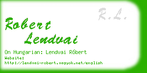 robert lendvai business card